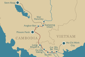 Mekong Cruise Journey Map 1